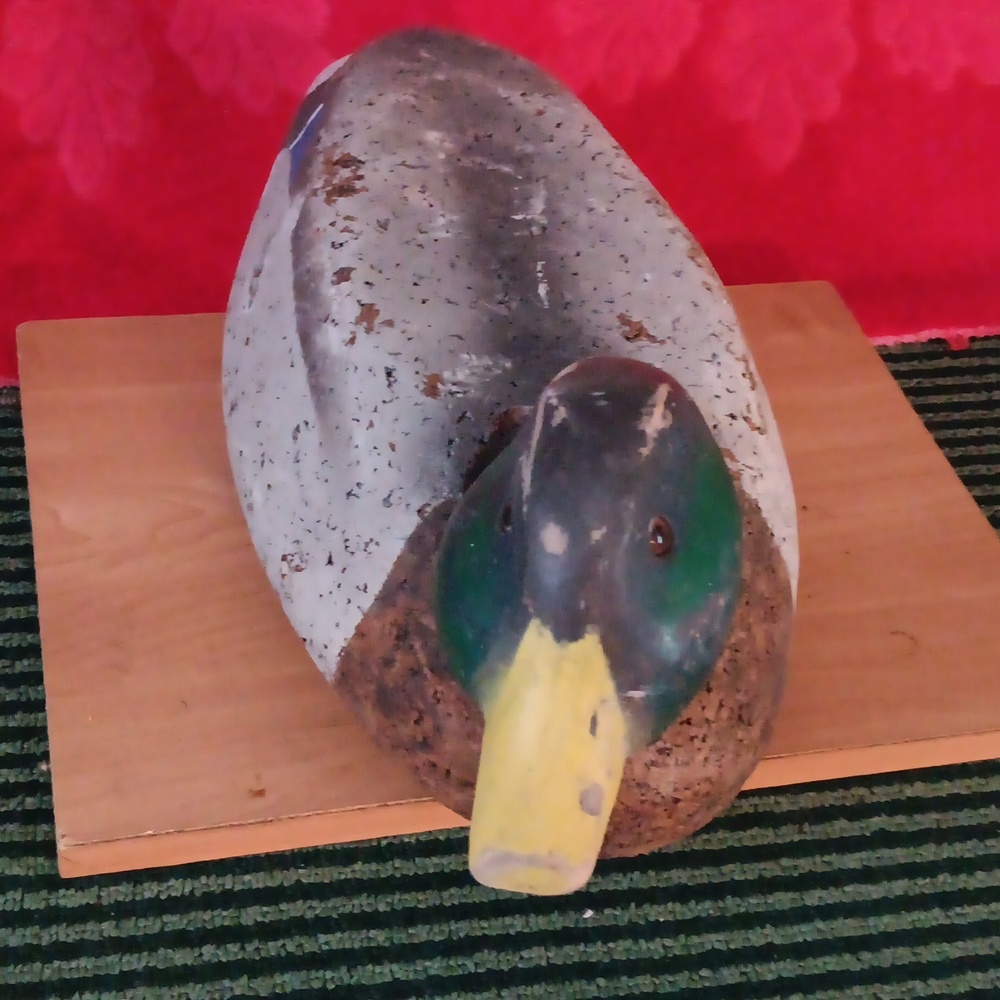 Vintage Swivel Head Duck Decoy w/Glassy Shining Eyes